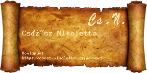 Csősz Nikoletta névjegykártya